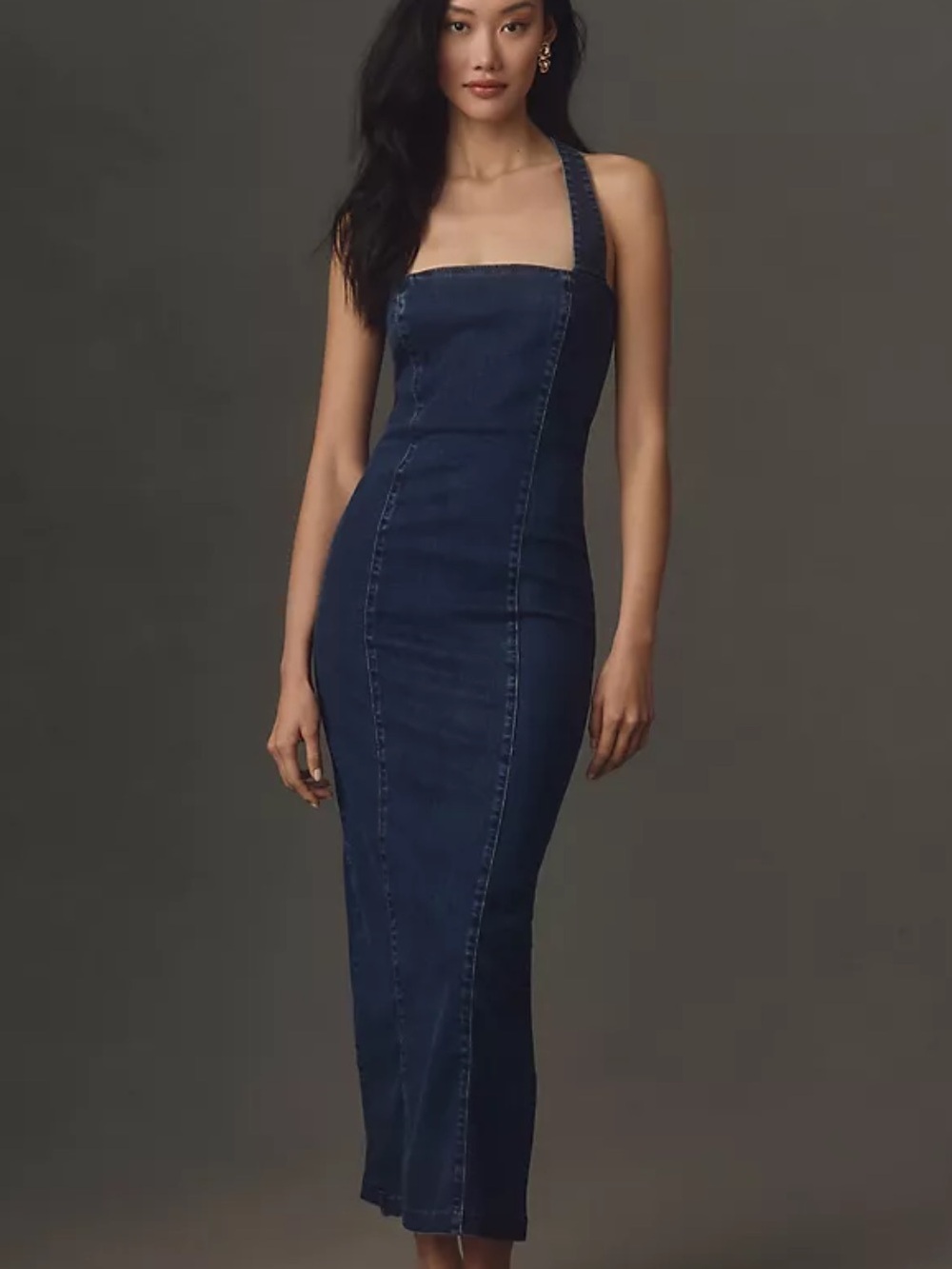 Reformation Evita Denim Midi Dress 8